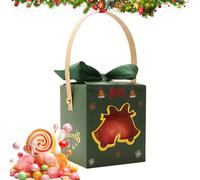 Jukeoiu Coffrets De Friandises De Noël - Boîte À Chocolat Avec Fenêtre Et Poignée,Boîtes D'Emballage Pour Cadeaux De Fêtes | Pour Artisanats, Cadeaux De Fête, Garnitures De Bas, Réunions