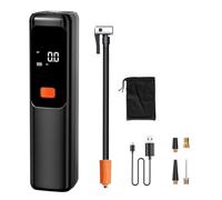 Jukeoiu Compresseur d'air Portatif | Pompe À Air Portative pour Pneus De Voiture avec Manomètre | Outil Électrique avec Accessoires D'Adaptateur | pour Garage Extérieur Moto Véhicule Vélos Ballons