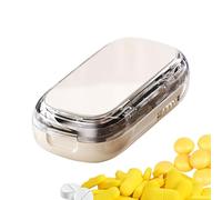 Jukeoiu Coupe Comprimé | Organisateur Portable pour Couper les Médicaments - Étui de Découpe Quotidien pour Adultes Infirmiers Maison École Bureau Hôpital Voyage