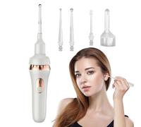 Jukeoiu Extracteur de cérumen électrique pour adultes - Avec brosse ergonomique - Nettoyeur d'oreille portable réutilisable avec lumière LED - Pour les déplacements et les voyages