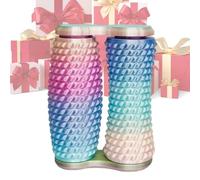 Jukeoiu Fidget Roller pour adultes | Rouleau à doigts en jouet Fidgets avec impression 3D | Décoration de table Jouet sensoriel silencieux pour l'école, les voyages, l'avion, les longues réunions