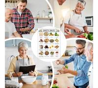 Jukeoiu Liste de repas à faible teneur en glucides - Tableau de 12 pièces de régime à faible teneur en glucides | Guide de contrôle du sucre pour les personnes âgées, épouse, grand-mère, tante,