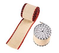 Jukeoiu Lot de 2 rouleaux de ruban de Noël à bords écossais pour décoration d'anniversaire de 6,3 cm