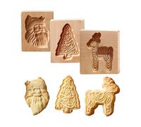Jukeoiu Moules À Biscuits En Bois | Outils De Pâtisserie En Bois À Gaufrage - Moule Décoratif Cerf pour Cookies Sablés,Pour Snacks Au Chocolat Moocake Cours De Cuisine Maison Halloween Thanksgiving
