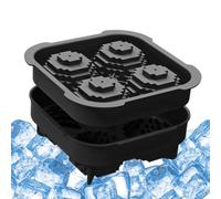 Jukeoiu Moules à Boules de Glace pour Whisky - Moule En Silicone Pour Congélateur En 4 Formes De Golf,Moule À Glaçons En 3D,Pour Cocktails, Vodka, Jus, Gelée, Chocolat, Sauce Vanille,