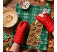 Jukeoiu Moules De Noël | Décorations De Noël Et Artisanat À 8 Cavités,Moules En Silicone Pour Canne En Chocolat,Pour Bonbons Fondant Dessert Savon Résine Cadeaux Fête