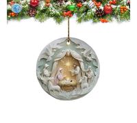 Jukeoiu Ornements de Crèche - Figurines Décoratives en Acrylique 2D avec Corde | Ornements de Jésus pour Le Sapin de Noël | pour Jardin Église Maison Fête Famille Bricolage