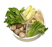 Jukeoiu Plateau de Service à Compartiments,Plateau Organisateur Avec 5 Compartiments Drainage Et Rangement Pour Fruits,Conteneur À Snacks Tournant | Pour Les Encas, Les Légumes, Les Noix, Les Bonbons,