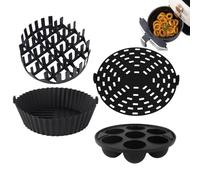 Jukeoiu Revêtement en silicone pour friteuse à air comprimé - Revêtement en silicone anti-adhésif qui passe au lave-vaisselle pour la cuisson au four à micro-ondes