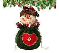 Jukeoiu Sacs de vacances avec cordon de serrage | Sacs de Noël en tissu tricoté, Père Noël, renne, bonhomme de neige, décoration réutilisable pour, garçons, emballage de friandises, emballage