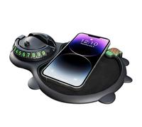 Jukeoiu Tapis antidérapant pour voiture - Support de téléphone - Tapis antidérapant avec plateau de numéro de stationnement, gadgets pour clés de voiture, accessoires de navigation automobiles