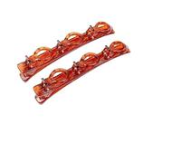 Juketron Lot de 2 pinces à cheveux avec pinces à cheveux - Double frange - Épingles à cheveux dentées - Outil de tressage - Accessoires de cheveux tendance (2 pinces à cheveux marron, taille unique)