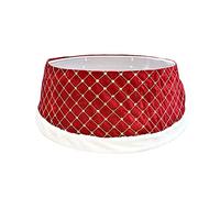 JUKIDS Jupe de Sapin de Noël - Anneau de Base Brodé à Paillettes - Collier pour Décoration de Noël