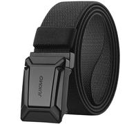 JUKMO Ceinture tactique extensible pour hommes, travail militaire rigger randonnée 3,8 cm, sangle en nylon élastique à cliquet à dégagement rapide dans une boîte cadeau, Noir , Small-for Waist 30"-36