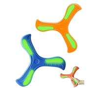 JUKOTA 2 Pièces Boomerang Enfant EVA Souple - Sécurité Maximale pour Débutants - Jeu Extérieur Léger Portée 20m - Facile à lancer - Convient aux enfants pour jouer à l'extérieur(Couleurs Vives)