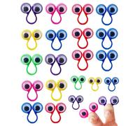 JUKOTA 20 Pièces Marionnettes à Doigts Oeil Doigt marionnette,Marionnettes à Doigt des Yeux,Jouet éducatif Doigt pour Enfants Goodie Sac Pâques Party Favors La Fête (Couleur aléatoire)