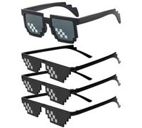 JUKOTA 4 Paires Lunettes De Soleil Lunettes De Soleil Noir Cool Lunettes De Soleil Black Thug Life Lunettes De Soleil De Soleil Unisexe Lunettes Swag Lunettes Drôles Les Accessoires