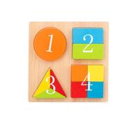 JUKOTA 4 pièces Puzzles en Bois Casse-tête Jouet en Forme Blocs Jeu de l'intelligence géométrique Sphère Puzzles pour Adultes/Enfants (Rainbow)