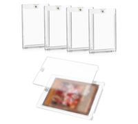 JUKOTA 4PCS Protection Carte Protege Acrylique, Etui à Cartes de Collection Transparent avec Fermeture Magnétique pour Cartes de jeu 35PT avec Protection UV, pour Magic MTG
