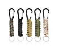 JUKOTA 5 Porte-Clés Paracorde avec Mousqueton - Polyvalent - Tressé Résistant pour Couteau/Clés/Sac - Outdoor/Camping/Pêche