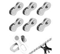 JUKOTA 6 Paires Attache Rapide Chaîne 10 Vitesses - Maillons Manquants pour VTT/Vélo - Connecteur Universel Chaîne Bicyclette - Installation et retrait rapides - Réutilisable