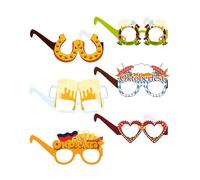 JUKOTA 6PCS oktoberfest partygeschirr,Lunettes Oktoberfest,party supplies,oktoberfest distique decoration,décoration oktoberfest,accessoires oktoberfest,oktoberfest ensemble de décoration