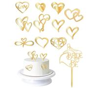 JUKOTA Bride To Be Cake Topper, 12PCS Glitter Bride Cupcake Toppers, décoration gateau, pour enterrement de vie de jeune fille, fête prénuptiale, fiançailles, fête à thème, fournitures de gâteau