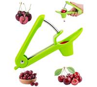 JUKOTA Denoyauteur Cerise Et Prune,Acier Cerises Prunes Fruits Dénoyauteur Manuel Multifonctionnel Ménage,Inoxydable Denoyauteur Olives Portable Plastique Cuisine pour Fruit Dénoyauteurs (vert)