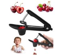JUKOTA Denoyauteur Cerise Et Prune,Acier Cerises Prunes Fruits Dénoyauteur Manuel Multifonctionnel Ménage,Inoxydable Denoyauteur Olives Portable Plastique Cuisine pour Fruit Dénoyauteurs (Noir)