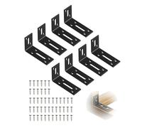 JUKOTA Kit de 8 équerres : équerre en tôle perforée, robuste, métallique 80 x 40 mm, équerre en acier, connecteur pour poutre, connecteur pour bois avec excellente résistance à la corrosion