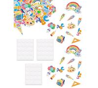 JUKOTA Lot de 60 confettis décoratifs multicolores pour la rentrée des classes - ABC 123 -Décoration de table pour la rentrée scolaire,la rentrée scolaire 2024,fille et garçon - Décoration de table