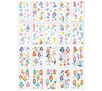 JUKOTA Tatouage Temporaire Enfant,20 Feuilles Etanche Tatouage Ephémère Sirène Kit Tatoo pour Garçons Filles,Tatouages Dessins Animés Enfants,Cadeaux Enfants pour Anniversaires,Halloween,Noël