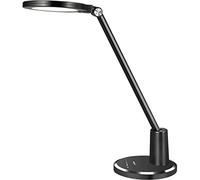 JUKSTG Lampe de bureau LED, 64 pcs LEDs Lampes de table pour les yeux, 10 niveaux de luminosité avec 5 modes,contrôle tactile Lampe de chevet enfant, Lampe de lecture 12 W, Noir