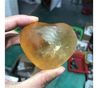 JUKUCKV Cristal brut 1 pièce pierre naturelle pierre de cristal de calcite orange en forme de cœur cristal de quartz naturel