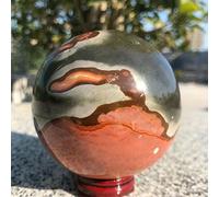 JUKUCKV Cristal brut naturel jade de mer minéral boule de quartz paysage pierre océan jaspe boule cristal (taille : 1,1-1,2 kg)