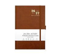 Jul.2026-Jun.2027 Carnet de notes en polyuréthane pour planification quotidienne, fermeture élastique, planificateur de voyage