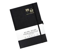 Jul.2026-Jun.2027 Carnet de notes en polyuréthane pour planification quotidienne, fermeture élastique, planificateur de voyage