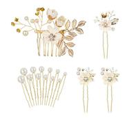 Juland Pearl Hair Comb Lot de 22 pinces à cheveux en perles avec pinces en U et peignes à cheveux, accessoires de coiffure blancs pour mariage, bal, fête