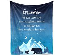 Julazy Couverture cadeau pour grand-père 203,2 x 152,4 cm, cadeau pour grand-père de la part de petits-enfants, cadeau pour grand-père, excellente idée cadeau pour grand-père