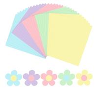 JULBEAR Lot de 30 feuilles de papier cartonné coloré pour le printemps et Pâques - 5 couleurs - 180 g/m² - 21,6 x 27,9 cm - Assortiment de papier cartonné pour loisirs créatifs, loisirs créatifs,