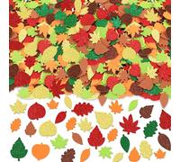 JULBEAR Lot de 300 feuilles d'érable autocollantes en mousse à paillettes pour l'automne, les fêtes de Thanksgiving, les loisirs créatifs