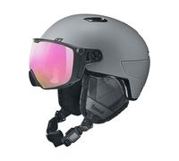 Julbo - Casque de ski - Globe Evo Reactiv 1-3 High Contrast Flash Rose - Gris - Taille 54-58 cm Gris 54-58 cm
