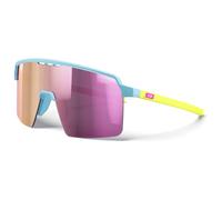 Julbo - Kid's Intensity Spectron S3 - Lunettes vélo - 8-12 Years - light blue / neon yellow / rose / smokegrey / rose flash
