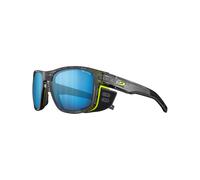 Lunettes Julbo Shield M gris foncé avec verre Spectron 4 HD Glare Control bleu