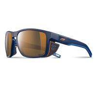 Julbo Mixte Shield Lunettes de soleil, Bleu/Bleu/Orange, Taille unique EU