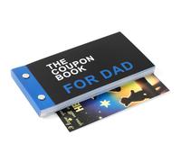 JULEASEL Livre de coupons amusant pour papa - Cadeaux uniques de la fête des pères de la part de sa fille, cadeau d'anniversaire attentionné avec messages sincères | 20 coupons amusants + 10 feuilles