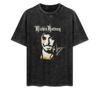 Juleen T-Shirt d'été Unisexe Richie Kotzen Face à Face T-Shirt en Pur Coton Doux Noir L