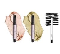 Julep Eyeshadow 101 Lot de 3 crayons à paupières Crème à poudre + When Pencil Met Eyeliner multi-usages Longue durée Noir et nacré