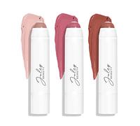 Julep It's Balm : baume à lèvres teinté + trio de couleurs à construire - Mauve vintage, irisé transparent, neutre des années 90 - Finition brillante naturelle - Cœur hydratant en vitamine E -