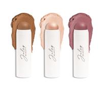 Julep - Trio de couleur 3 en 1 Skip the Brush pour les yeux, les joues et les lèvres : mauve terne, bronze neutre et brillant transparent
